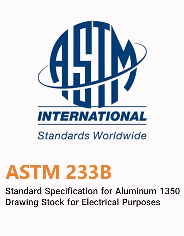 ASTM2 33B -Standard Specification for Aluminum 1350 Drawing Stock for Electrical Purposes