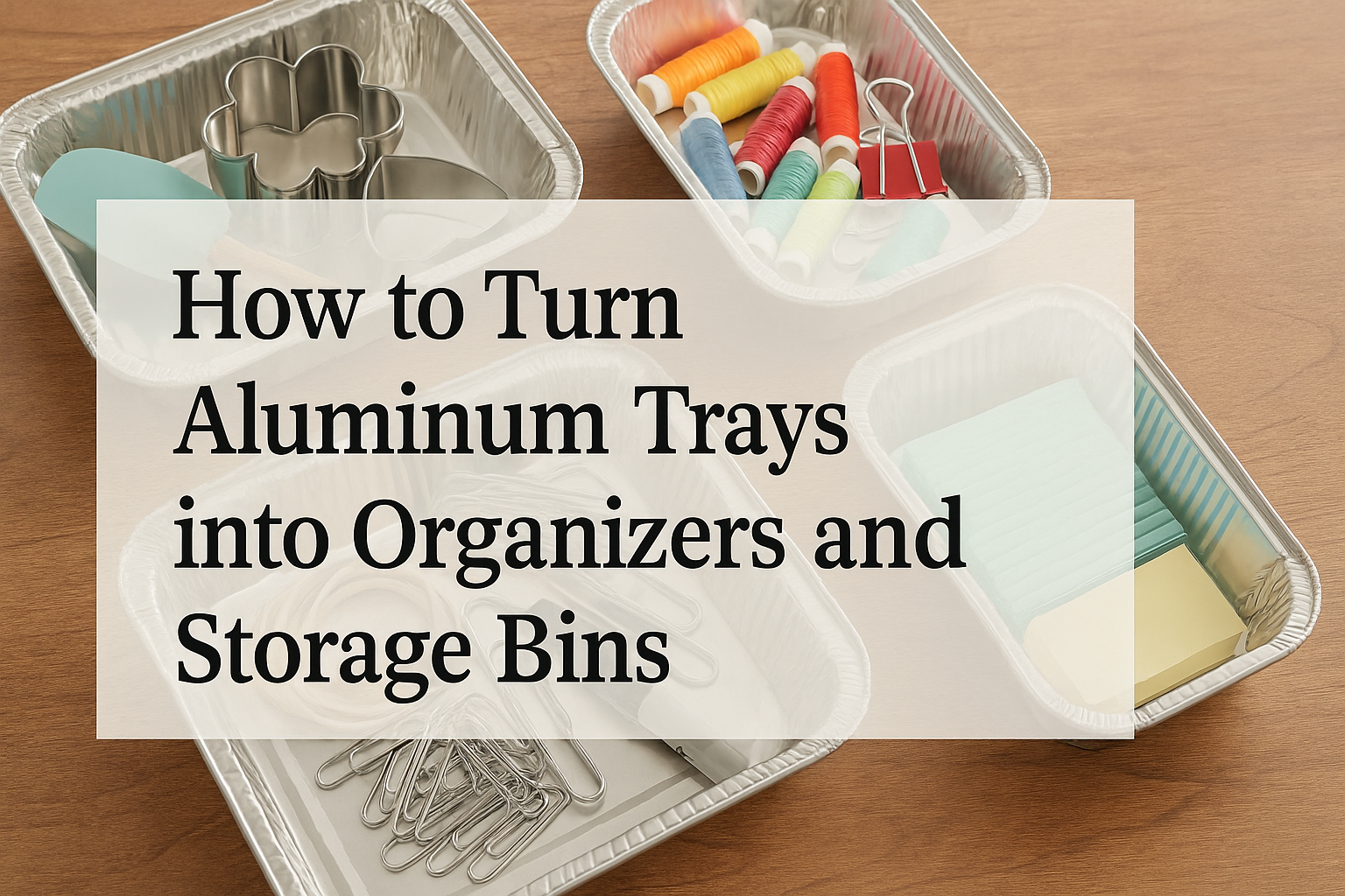 Learn how to turn Aluminium trays into organizers and storage bins with this step-by-step, eco-friendly guide. Maximize space and sustainability at home.