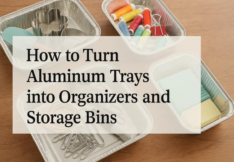 Learn how to turn Aluminium trays into organizers and storage bins with this step-by-step, eco-friendly guide. Maximize space and sustainability at home.